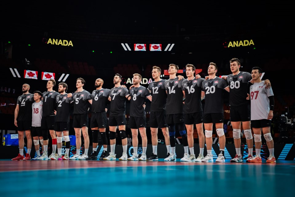 Team Wearing Custom Volleyball Jerseys Black
